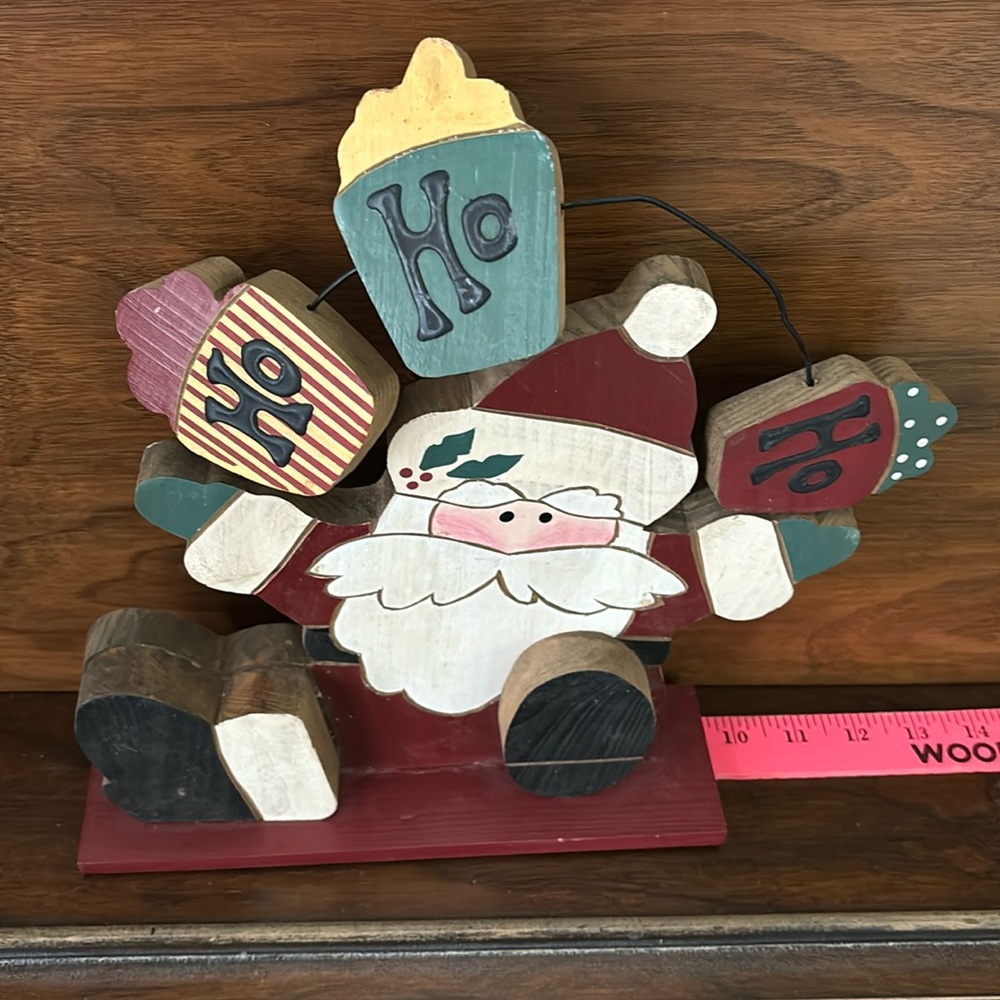 Cute Wooden Santa